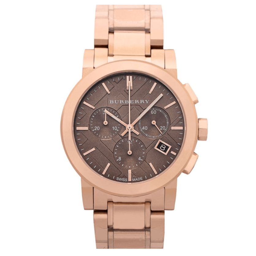 Burberry The City Grey Dial Rose Gold Steel Strap Unisex Watch - BU9754 Buy Now By Burberry