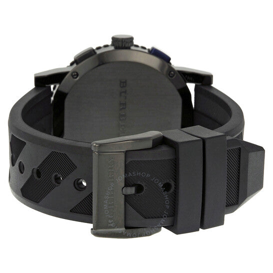 Burberry The City Chronograph Black Dial Black Rubber Strap Watch For Men - BU9806 Buy Now By Burberry
