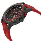Burberry The City Chronograph Black Dial Red Rubber Strap Watch For Men - BU9805 Buy Now By Burberry
