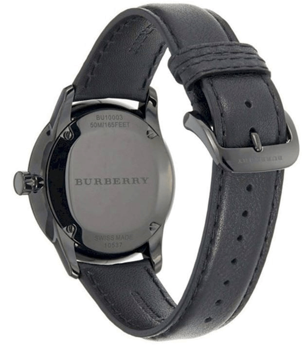 Burberry The Classic Black Dial Black Leather Strap Watch for Men - BU10003 Buy Now By Burberry