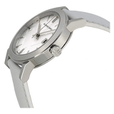 Burberry The City Silver Dial White Leather Strap Watch for Women - BU9019 Buy Now By Burberry