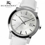 Burberry The City White Dial White Leather Strap Watch for Women - BU9128 Buy Now By Burberry