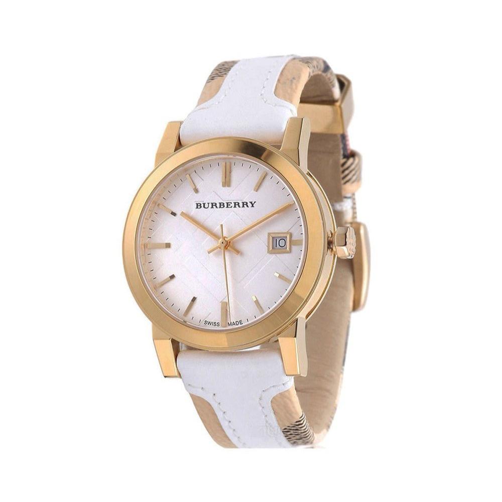 Burberry The City White Dial White Leather Strap Watch for Women - BU9110 Buy Now By Burberry