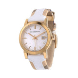 Burberry The City White Dial White Leather Strap Watch for Women - BU9110 Buy Now By Burberry