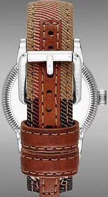 Burberry Utilitarian White Dial Multicolor Leather Strap Watch for Women - BU7824 Buy Now By Burberry