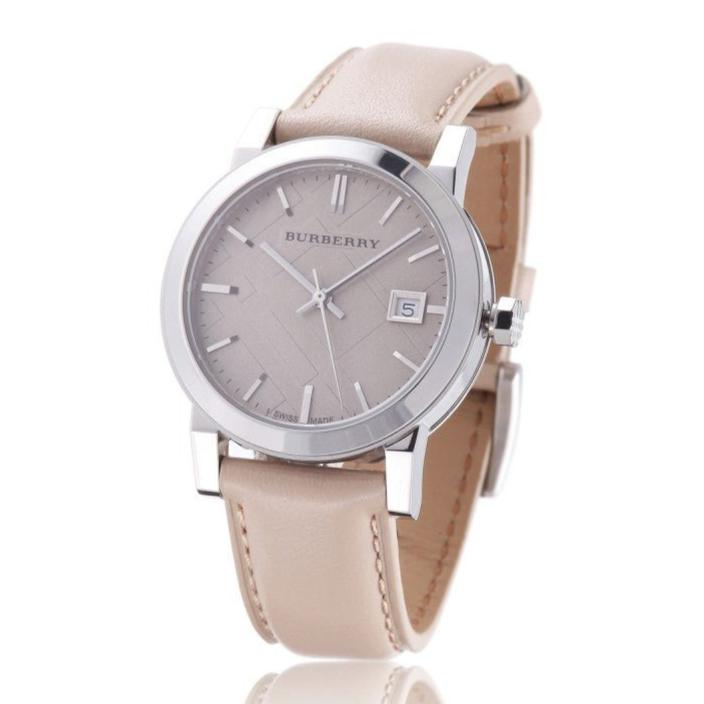 Burberry The City Beige Dial Beige Leather Strap Watch for Women - BU9107 Buy Now By Burberry