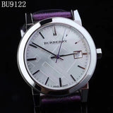 Burberry The City Silver Dial Purple Leather Strap Watch for Women - BU9122 Buy Now By Burberry