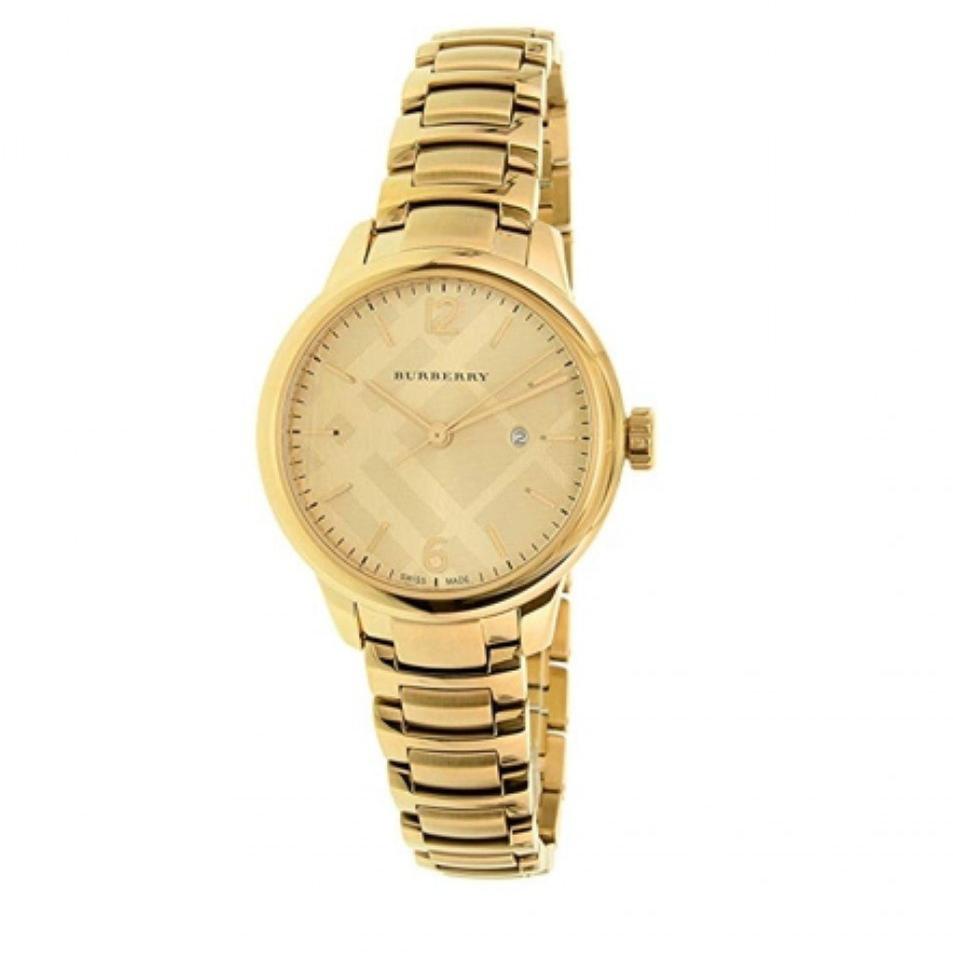 Burberry The Classic Champagne Dial Gold Steel Strap Watch for Women - BU10109 Buy Now By Burberry