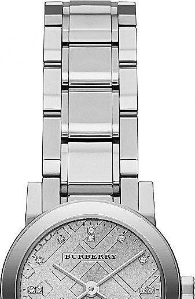 Burberry The City Silver Diamonds Dial Silver Steel Strap Watch for Women - BU9230 Buy Now By Burberry
