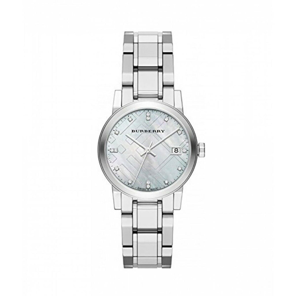 Burberry The City Diamonds Silver Dial Silver Steel Strap Watch for Women - BU9125 Buy Now By Burberry