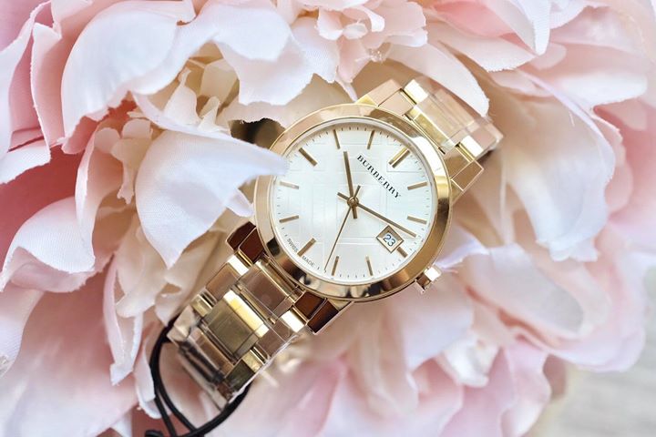 Burberry The City White Dial Gold Steel Strap Watch for Women - BU9103 Buy Now By Burberry