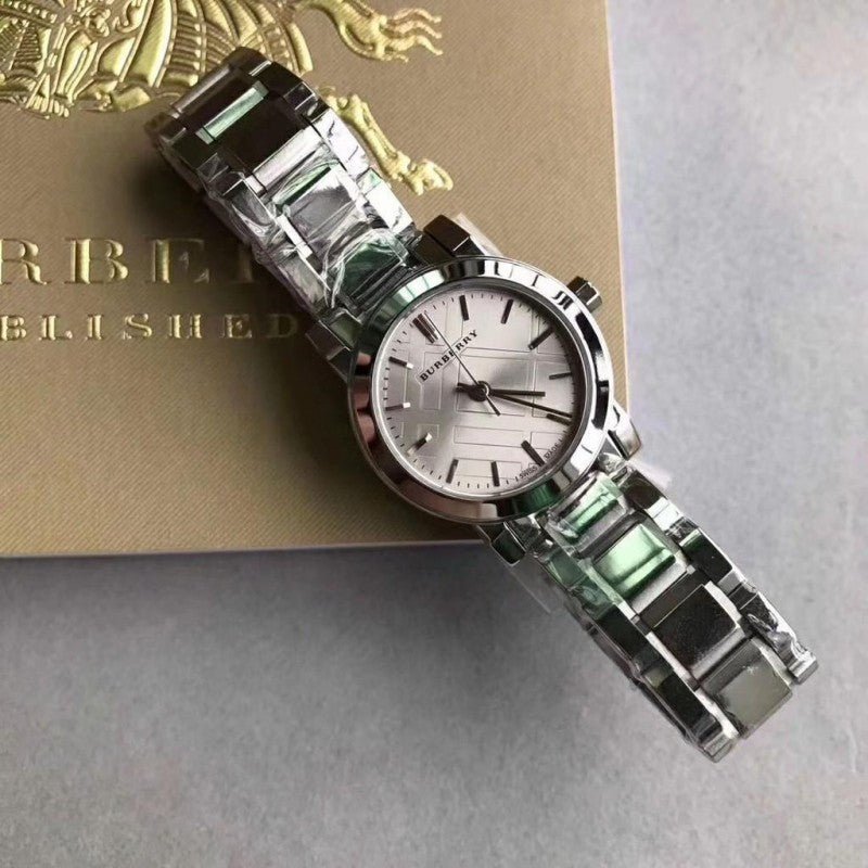 Burberry The City Diamonds Silver Dial Silver Steel Strap Watch for Women - BU9229 Buy Now By Burberry