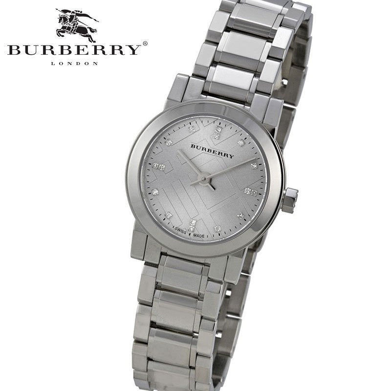 Burberry The City Silver Diamonds Dial Silver Steel Strap Watch for Women - BU9230 Buy Now By Burberry