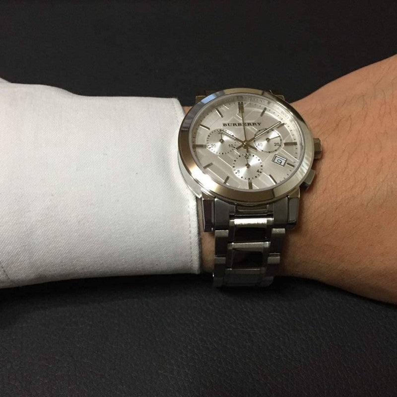 Burberry The City White Dial Silver Steel Strap Watch for Men - BU9750 Buy Now By Burberry