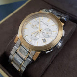 Burberry The City White Dial Two Tone Steel Strap Watch for Men - BU9751 Buy Now By Burberry