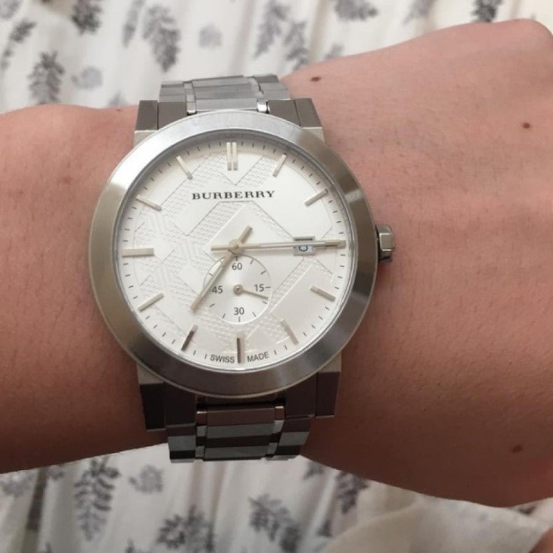 Burberry The City Silver Dial Silver Steel Strap Watch for Men - BU9900 Buy Now By Burberry