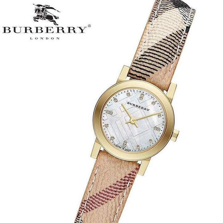 Burberry The City Diamonds Mother of Pearl Dial Brown Leather Strap Watch for Women - BU9226 Buy Now By Burberry