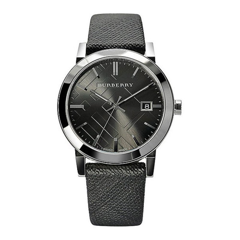 Burberry Heritage Grey Dial Black Leather Strap Watch for Men - BU9024 Buy Now By Burberry