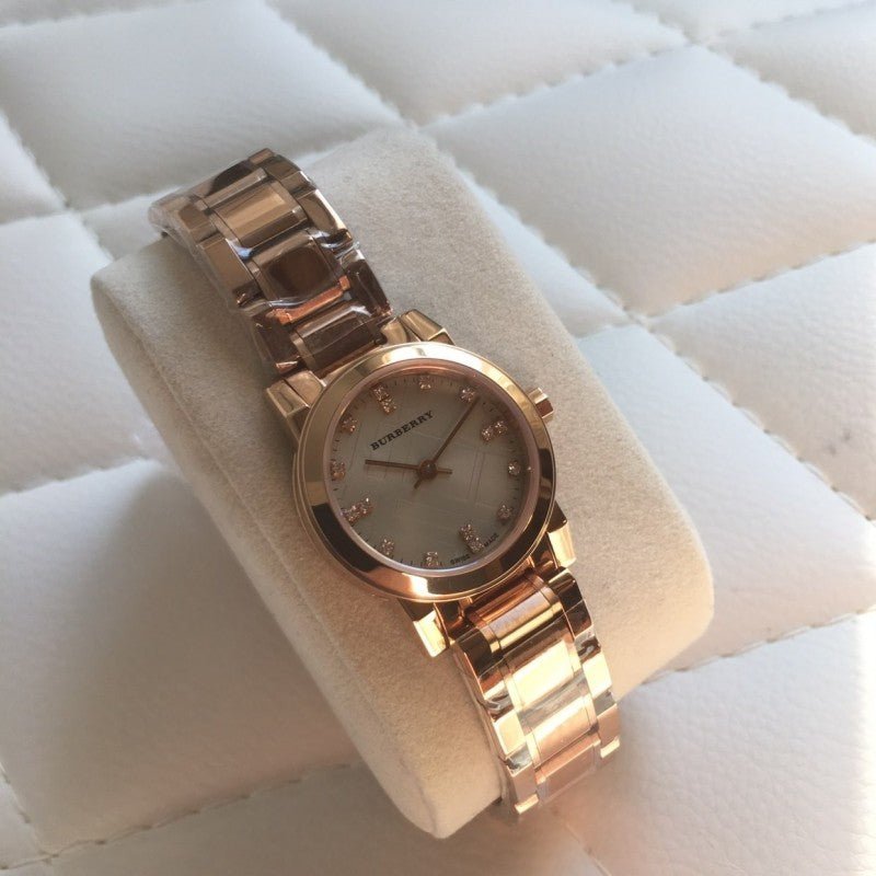 Burberry Heritage Rose Gold Dial Rose Gold Steel Strap Watch for Women - BU9215 Buy Now By Burberry