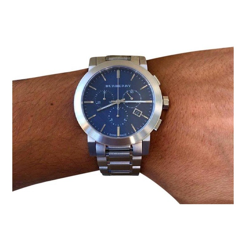 Burberry The City Blue Dial Silver Steel Strap Watch for Men - BU9363 Buy Now By Burberry