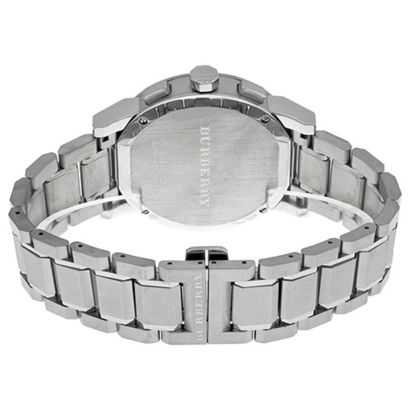 Burberry The City Chronograph Silver Dial Silver Steel Strap Watch for Men - BU9350 Buy Now By Burberry