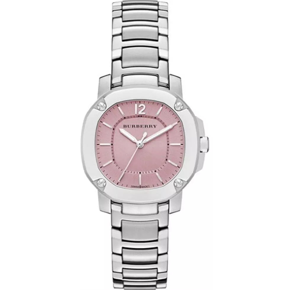 Burberry The Britain Pink Dial Silver Steel Strap Watch for Women - BBY1704 Buy Now By Burberry