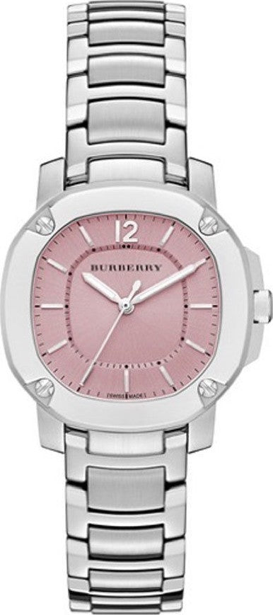 Burberry The Britain Pink Dial Silver Steel Strap Watch for Women - BBY1704 Buy Now By Burberry