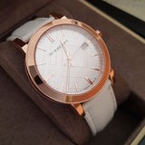 Burberry The City White Dial White Leather Strap Watch for Women - BU9012 Buy Now By Burberry