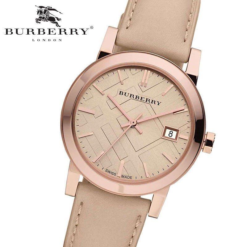 Burberry The City Beige Dial Brown Leather Strap Watch for Women - BU9014 Buy Now By Burberry