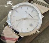 Burberry The City Nova Silver Dial White Leather Strap Watch for Women - BU9022 Buy Now By Burberry
