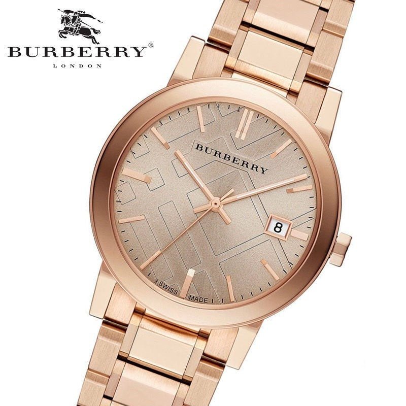 Burberry The City Rose Gold Dial Rose Gold Steel Strap Watch for Women - BU9034 Buy Now By Burberry