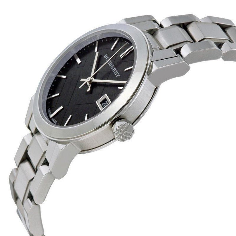 Burberry The City Black Dial Silver Steel Strap Watch for Women - BU9101 Buy Now By Burberry