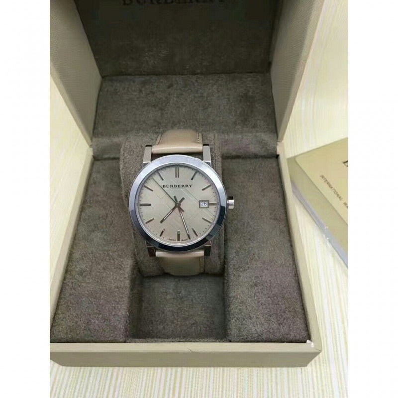 Burberry The City Beige Dial Beige Leather Strap Watch for Women - BU9107 Buy Now By Burberry