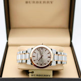 Burberry The City Diamonds White Dial Two Tone Steel Strap Watch for Women - BU9127 Buy Now By Burberry