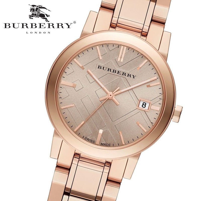 Burberry The City Rose Gold Dial Rose Gold Steel Strap Watch for Women - BU9135 Buy Now By Burberry
