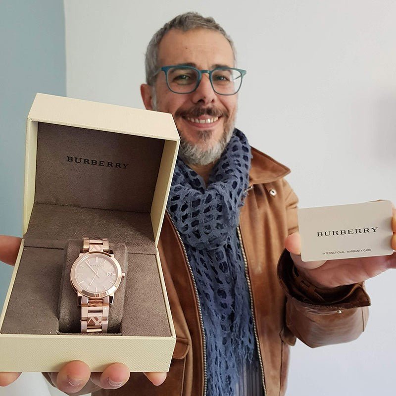 Burberry The City Rose Gold Dial Rose Gold Steel Strap Watch for Women - BU9146 Buy Now By Burberry