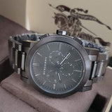 Burberry The City Grey Dial Gunmetal Grey Steel Strap Watch for Men - BU9354 Buy Now By Burberry