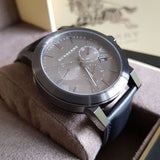 Burberry The City Black Dial Black Leather Strap Watch for Men - BU9364 Buy Now By Burberry