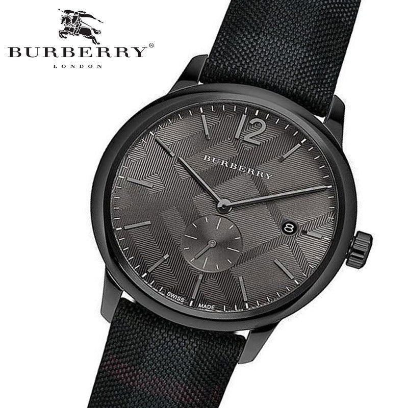 Burberry The Classic Round Horseferry Black Dial Black Leather Strap Watch for Men - BU10010 Buy Now By Burberry