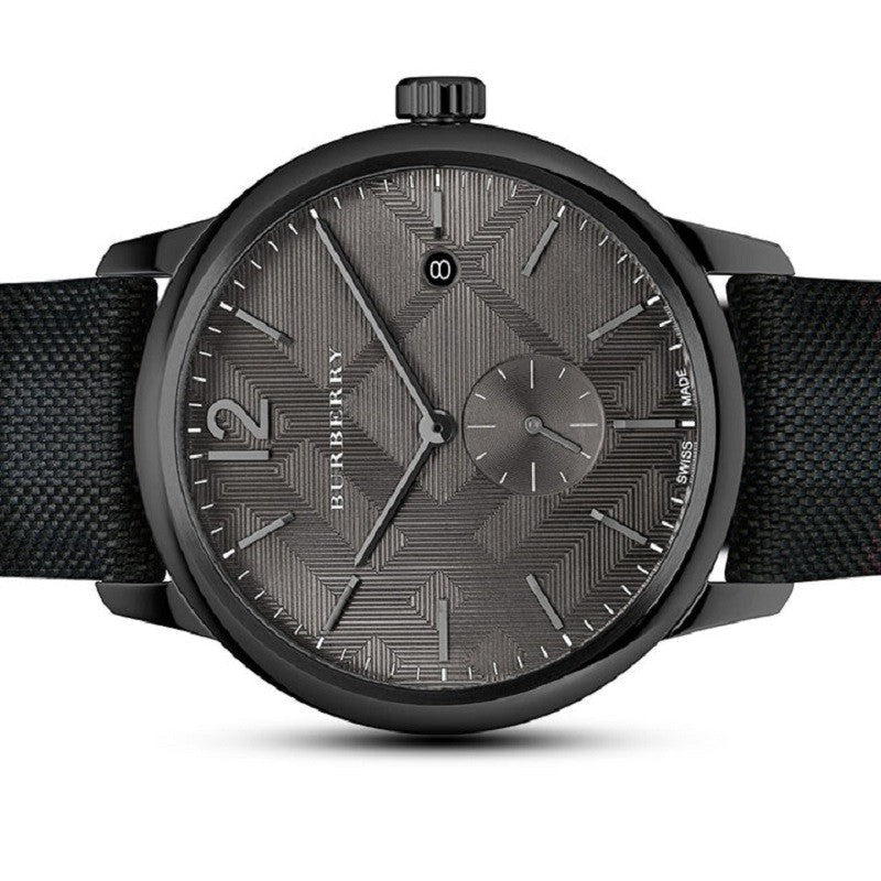 Burberry The Classic Round Horseferry Black Dial Black Leather Strap Watch for Men - BU10010 Buy Now By Burberry
