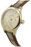 Burberry The Classic Gold Dial Brown Leather Strap Watch for Women - BU10114 Buy Now By Burberry