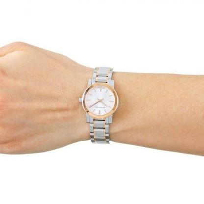 Burberry The City Silver Dial Two Tone Steel Strap Watch for Women - BU9205 Buy Now By Burberry