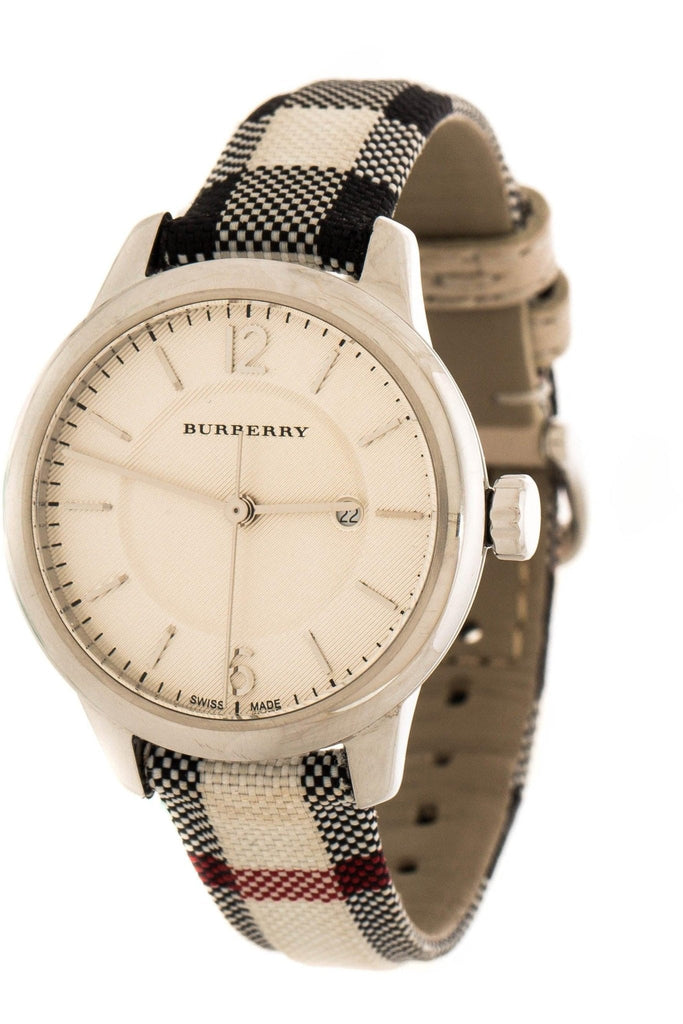 Burberry Classic Champagne Gold Dial Horseferry Leather Strap Watch for Women - BU10104 Buy Now By Burberry