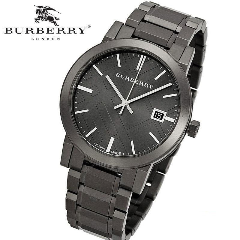 Burberry The City Grey Dial Gunmetal Steel Strap Watch for Men - BU9007 Buy Now By Burberry