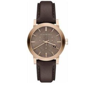 Burberry The City Grey Dial Brown Leather Strap Unisex Watch - BU9755 Buy Now By Burberry