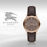 Burberry The City Grey Dial Brown Leather Strap Unisex Watch - BU9755 Buy Now By Burberry