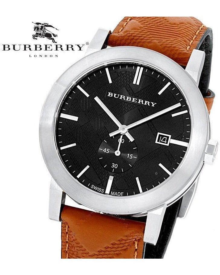 Burberry The City Black Dial Brown Leather Strap Watch for Men - BU9905 Buy Now By Burberry