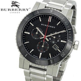 Burberry The City Black Dial Silver Steel Strap Watch for Men - BU9380 Buy Now By Burberry