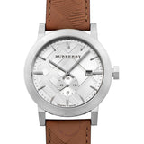 Burberry The City Silver Dial Brown Leather Strap Watch for Men - BU9904 Buy Now By Burberry