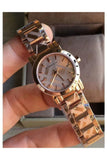 Burberry The City Rose Gold Dial Rose Gold Steel Strap Watch for Women - BU9135 Buy Now By Burberry